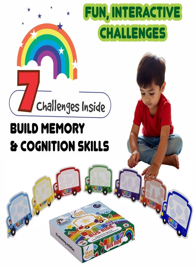BRAIN BASKET Educational Puzzle Combo - Count My Cookies & Rainbow Bus Ride | Wooden Memory & Learning Toys for Kids (2-8 Years)| Puzzle & Scrabble Game for Kids - Image 4